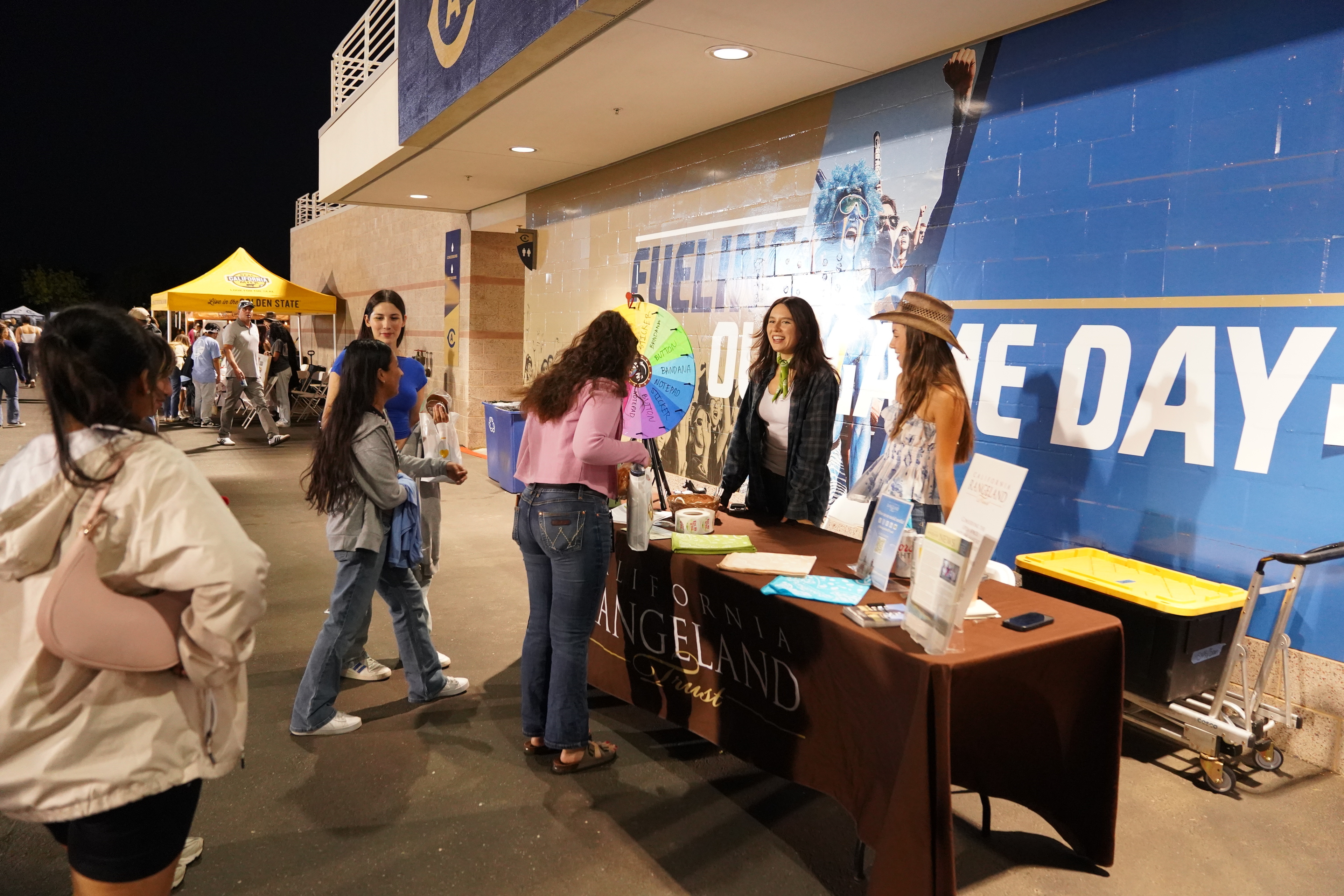 The California Rangeland Trust booth at the Salute to Ag game