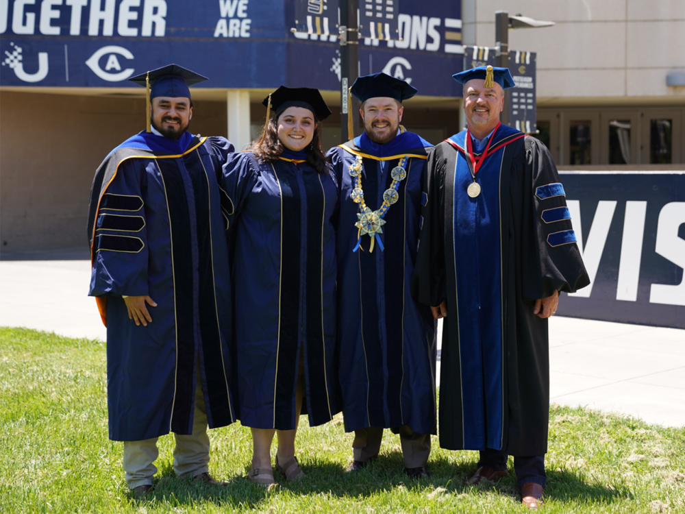 CLEAR Center students pose with Dr. Frank Mitloehner on graduation day.