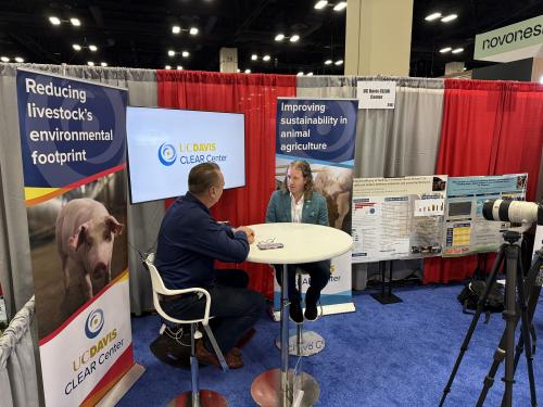 Dr. Mitloehner speaks with Alltech President and CEO Dr. Mark Lyons.